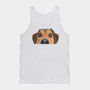 happy puppy lookinng funny Tank Top